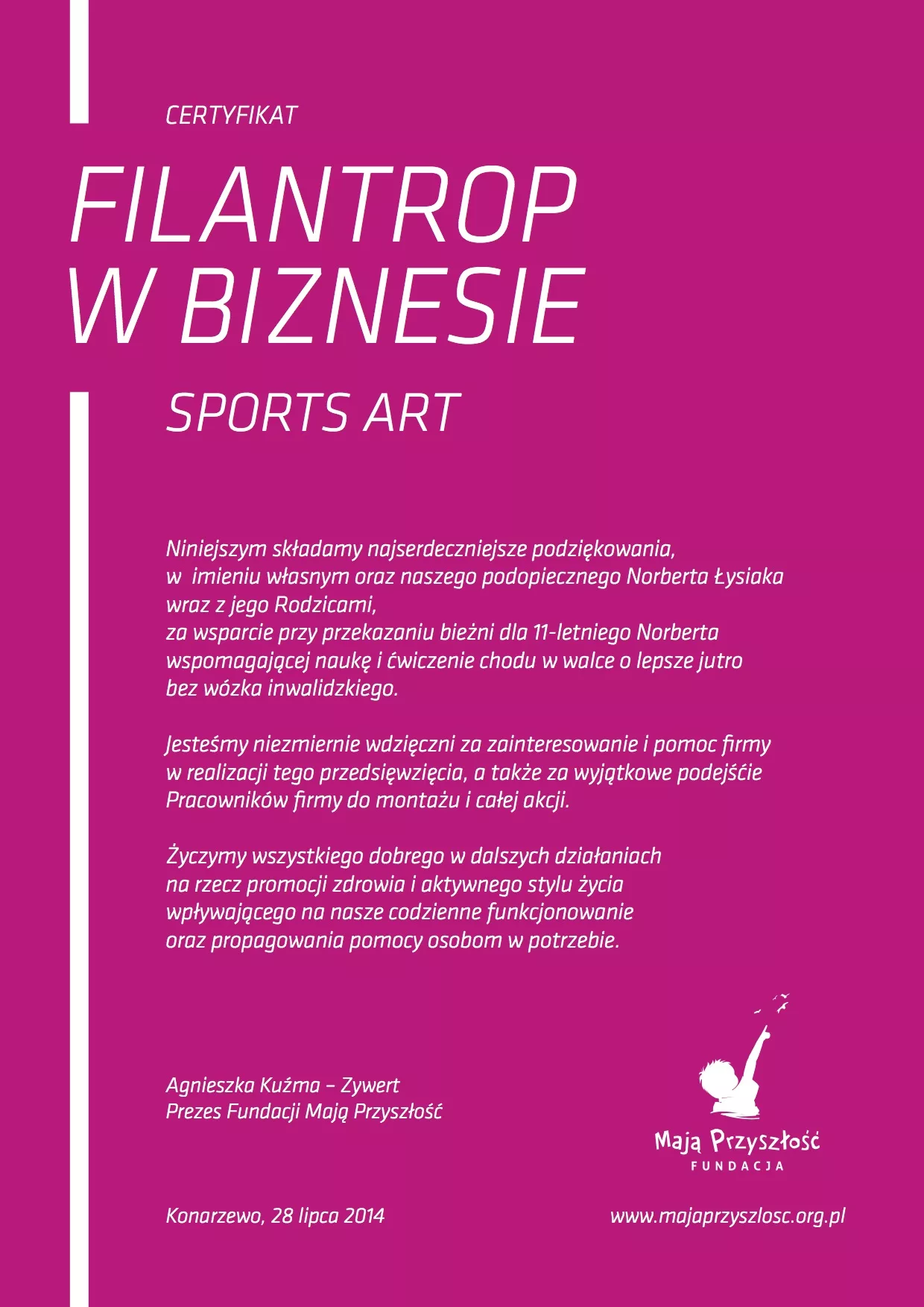 SportsArt – Filantrop w Biznesie